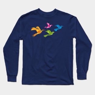 Birds Origami Long Sleeve T-Shirt